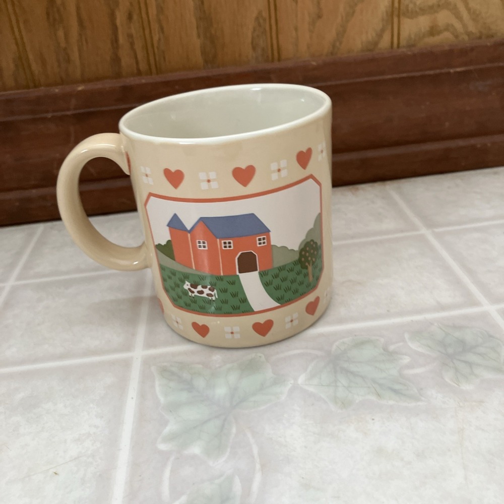 Raintree  LTD The‎ Heart and Home Collection Coffee Mug Cup Cottagecore Hearts